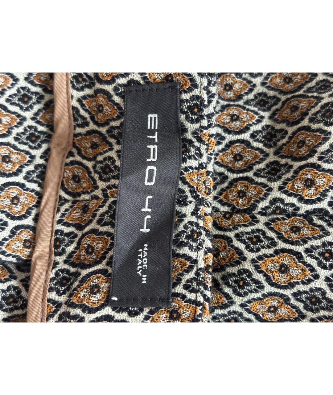 ETRO Мульти шерстяные прямые брюки, фото 3