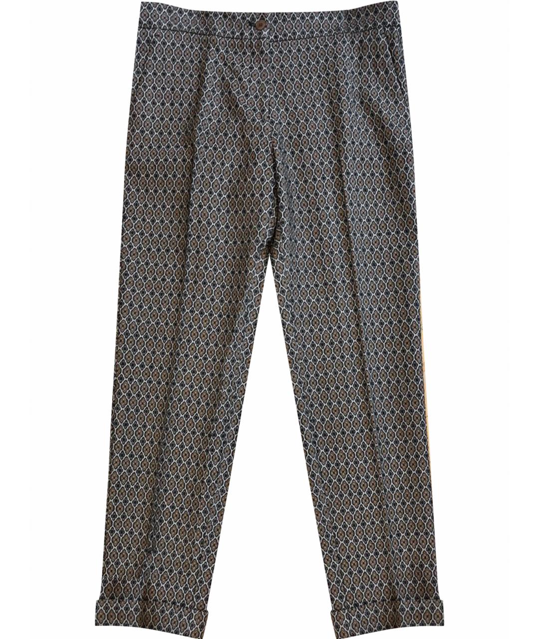 ETRO Мульти шерстяные прямые брюки, фото 1