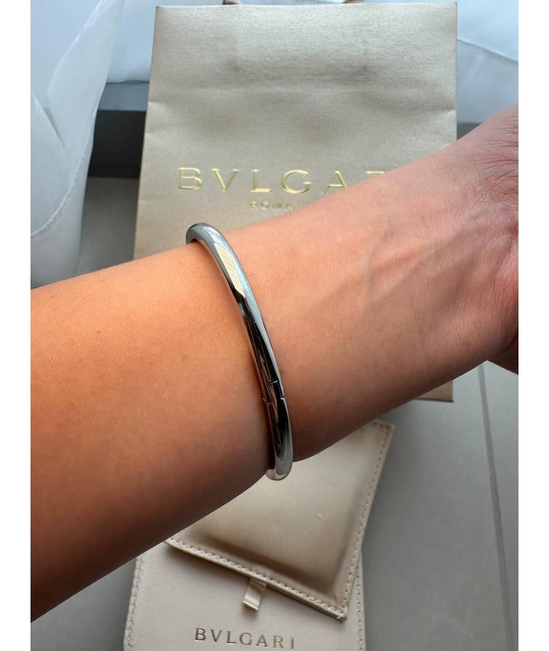 BVLGARI Серебрянный браслет из белого золота, фото 7