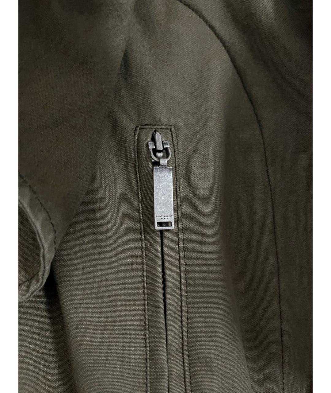 SAINT LAURENT Хаки хлопковая парка, фото 6