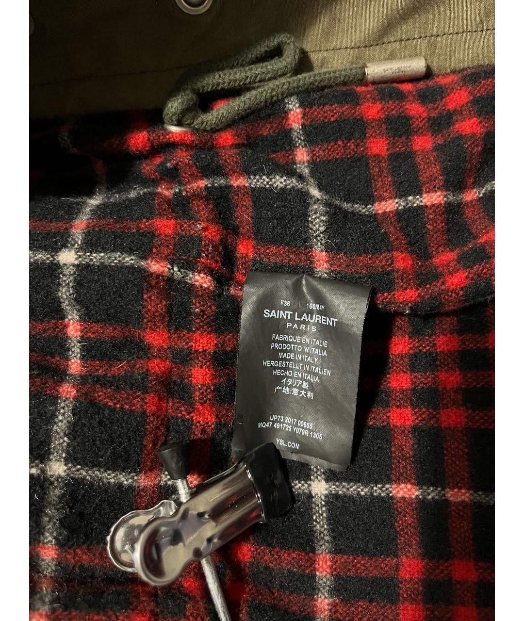 SAINT LAURENT Хаки хлопковая парка, фото 5