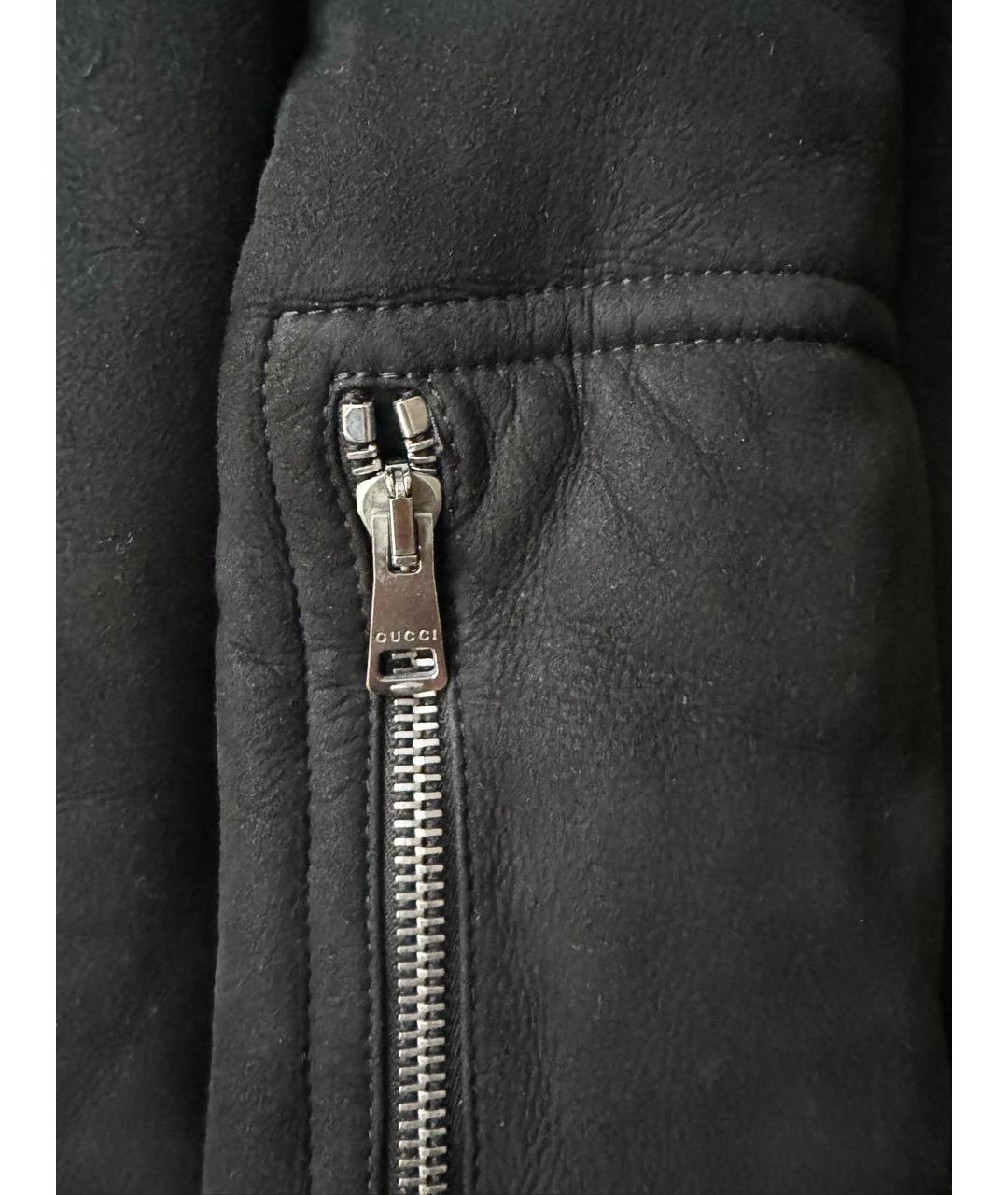 GUCCI Черная меховая дубленка/шуба, фото 5