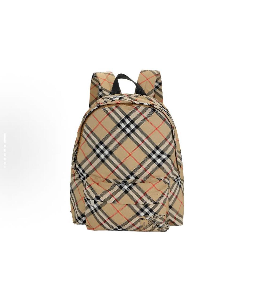 BURBERRY Бежевый тканевый рюкзак, фото 5
