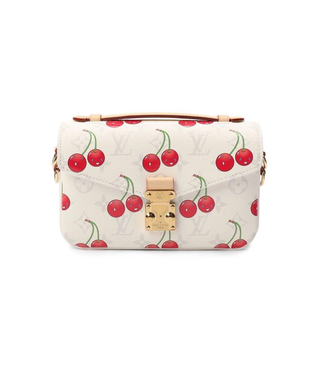 LOUIS VUITTON Белая кожаная сумка через плечо, фото 8