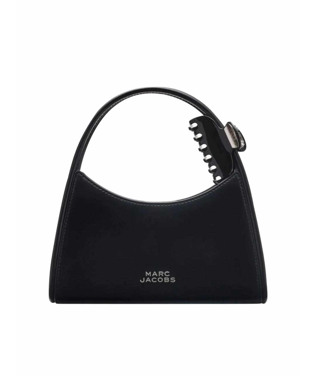 MARC JACOBS Черная кожаная сумка с короткими ручками, фото 1