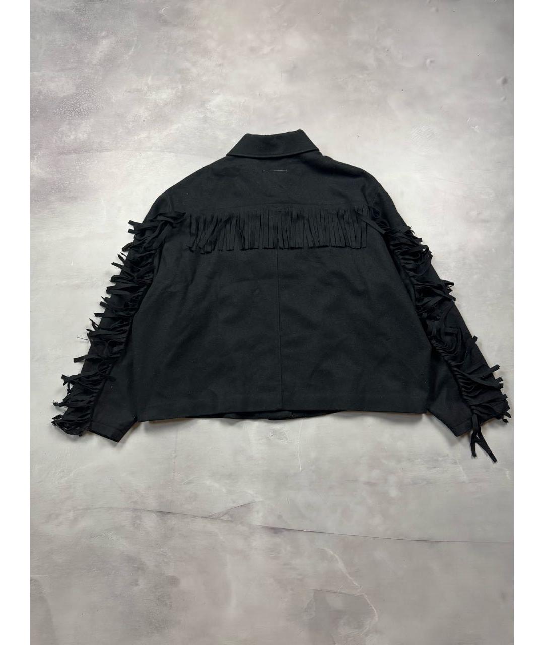 MM6 MAISON MARGIELA Черная шерстяная куртка, фото 2