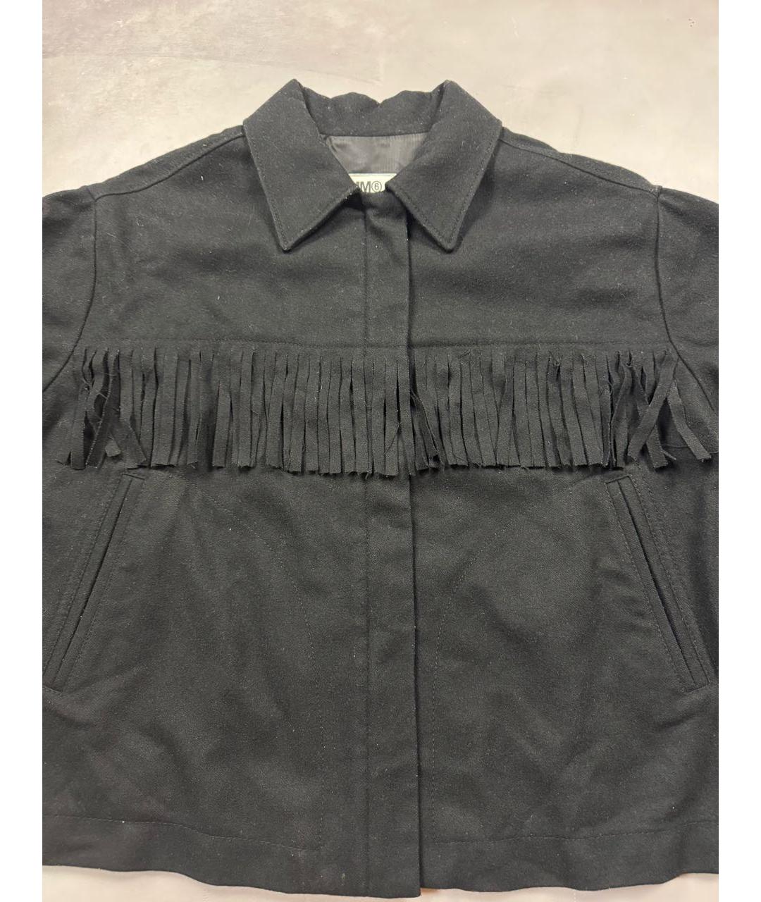 MM6 MAISON MARGIELA Черная шерстяная куртка, фото 4