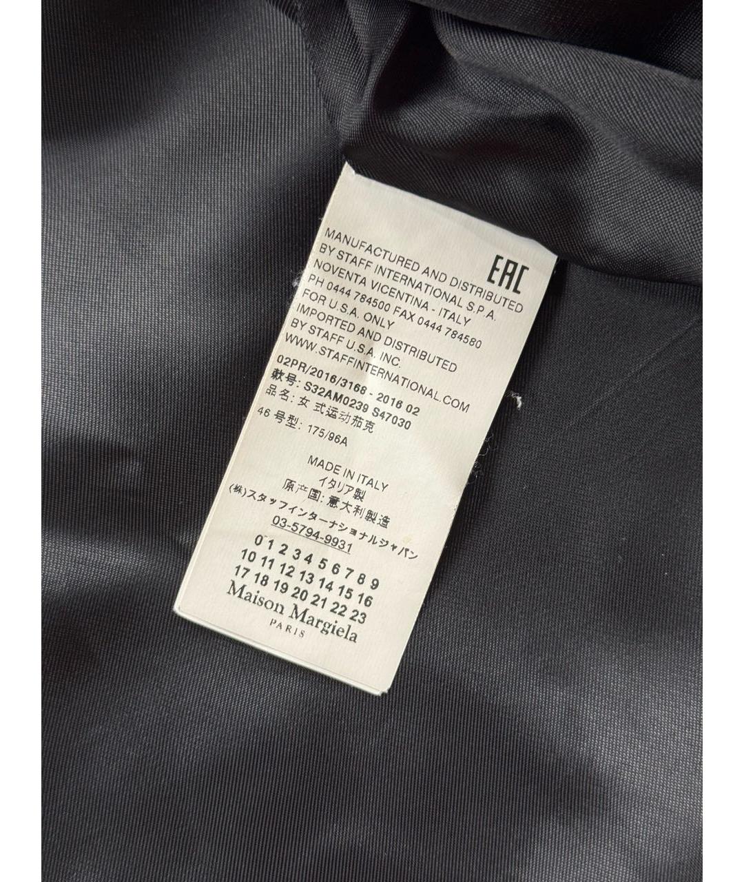 MM6 MAISON MARGIELA Черная шерстяная куртка, фото 8