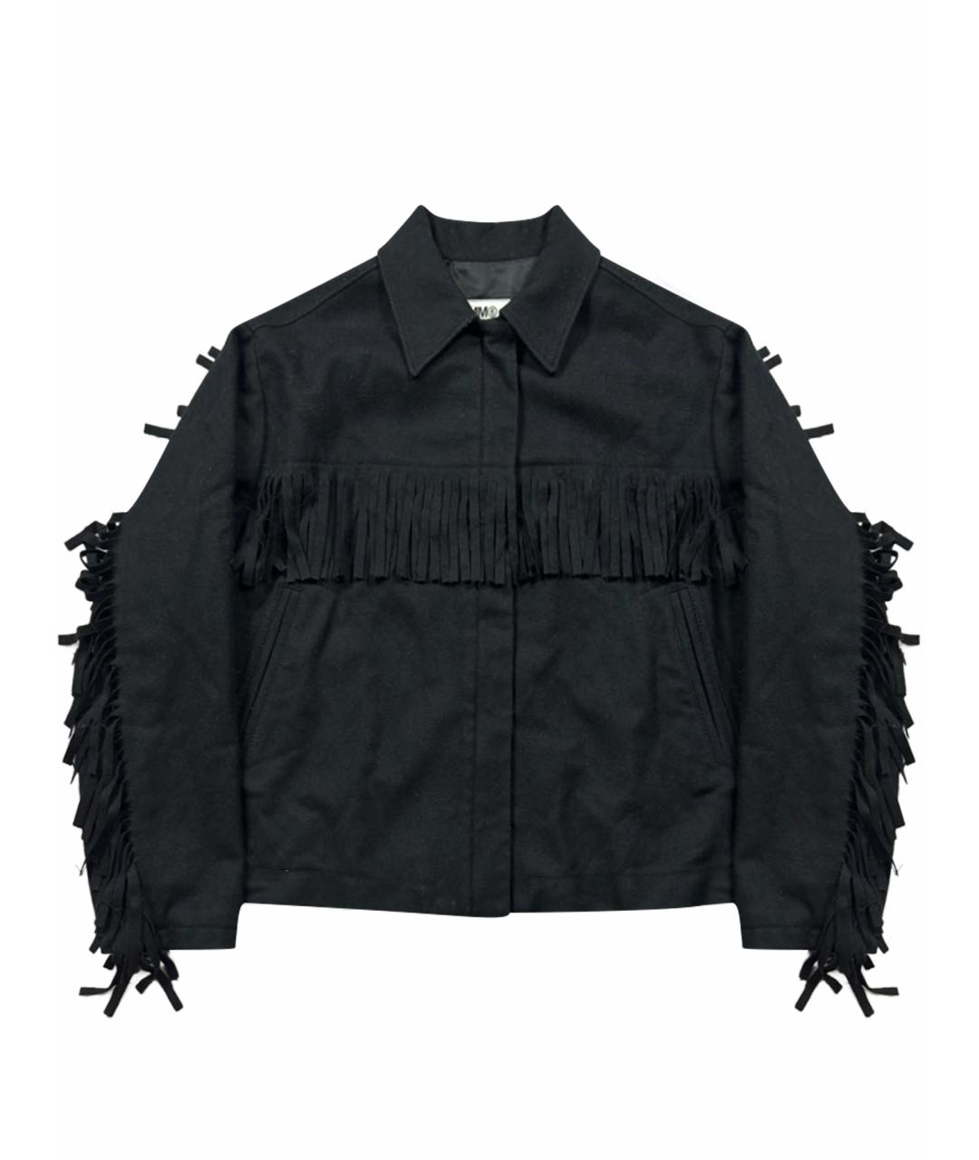 MM6 MAISON MARGIELA Черная шерстяная куртка, фото 10