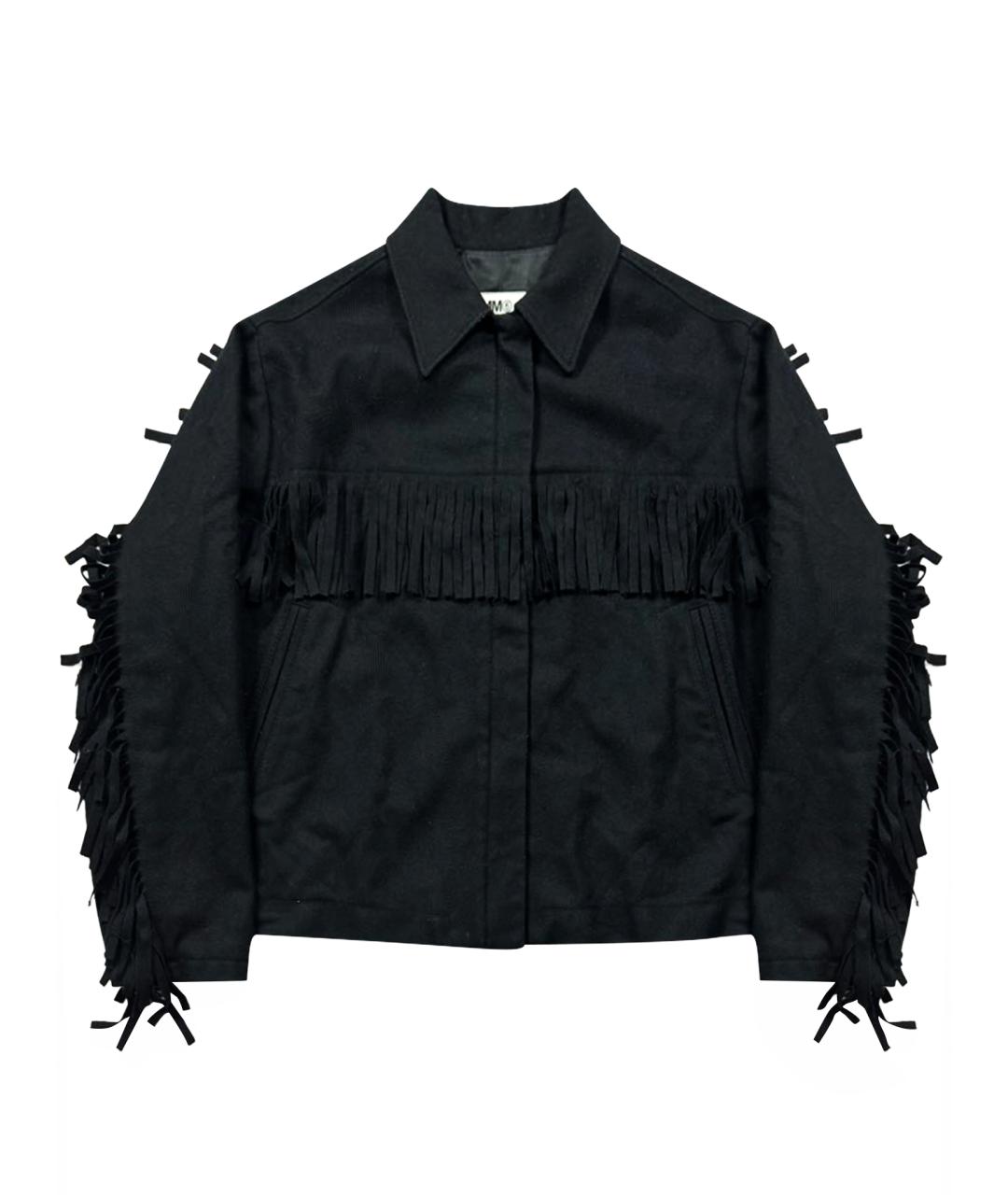 MM6 MAISON MARGIELA Черная шерстяная куртка, фото 1
