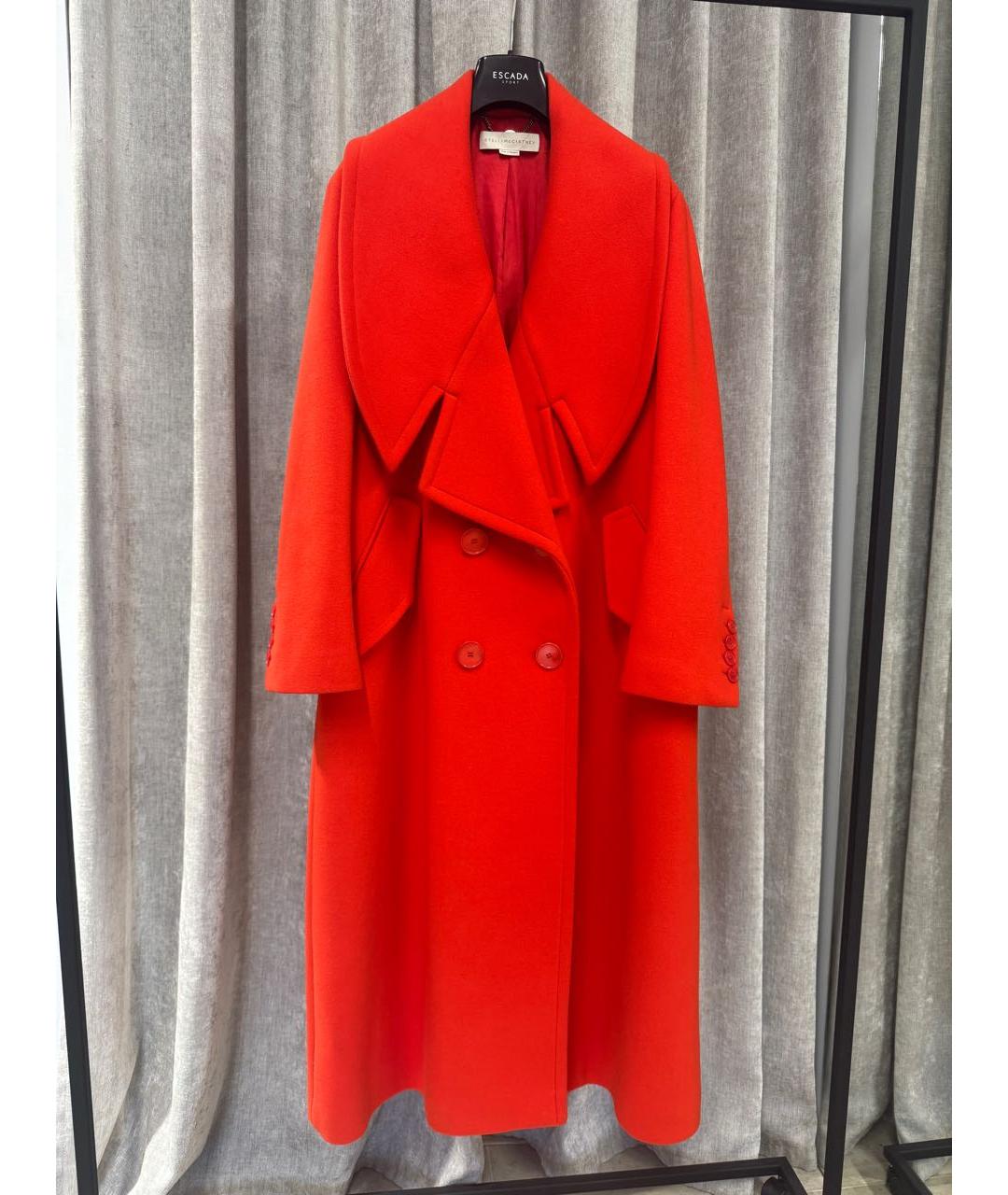 STELLA MCCARTNEY Красное шерстяное пальто, фото 6