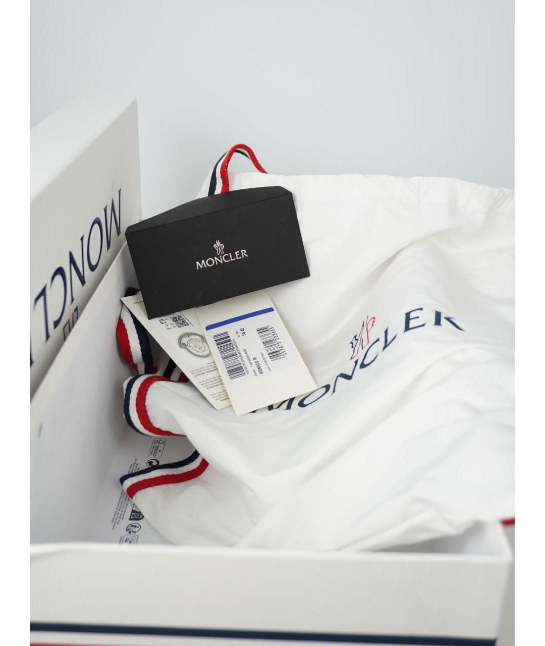 MONCLER Черные нубуковые низкие кроссовки / кеды, фото 8