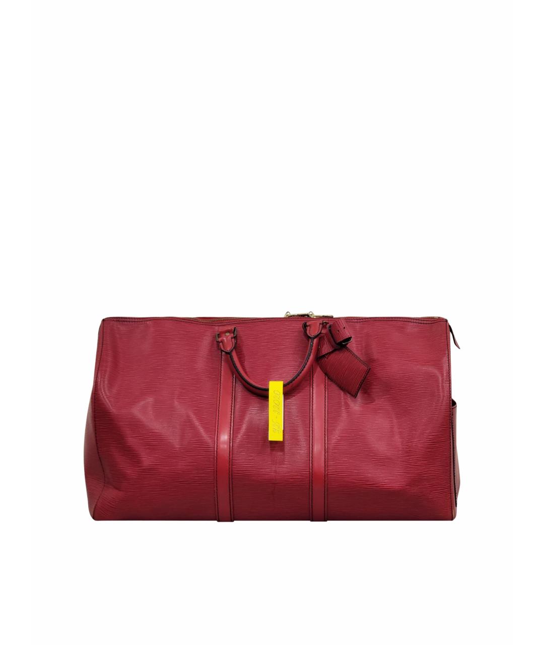 LOUIS VUITTON Красная кожаная дорожная/спортивная сумка, фото 1