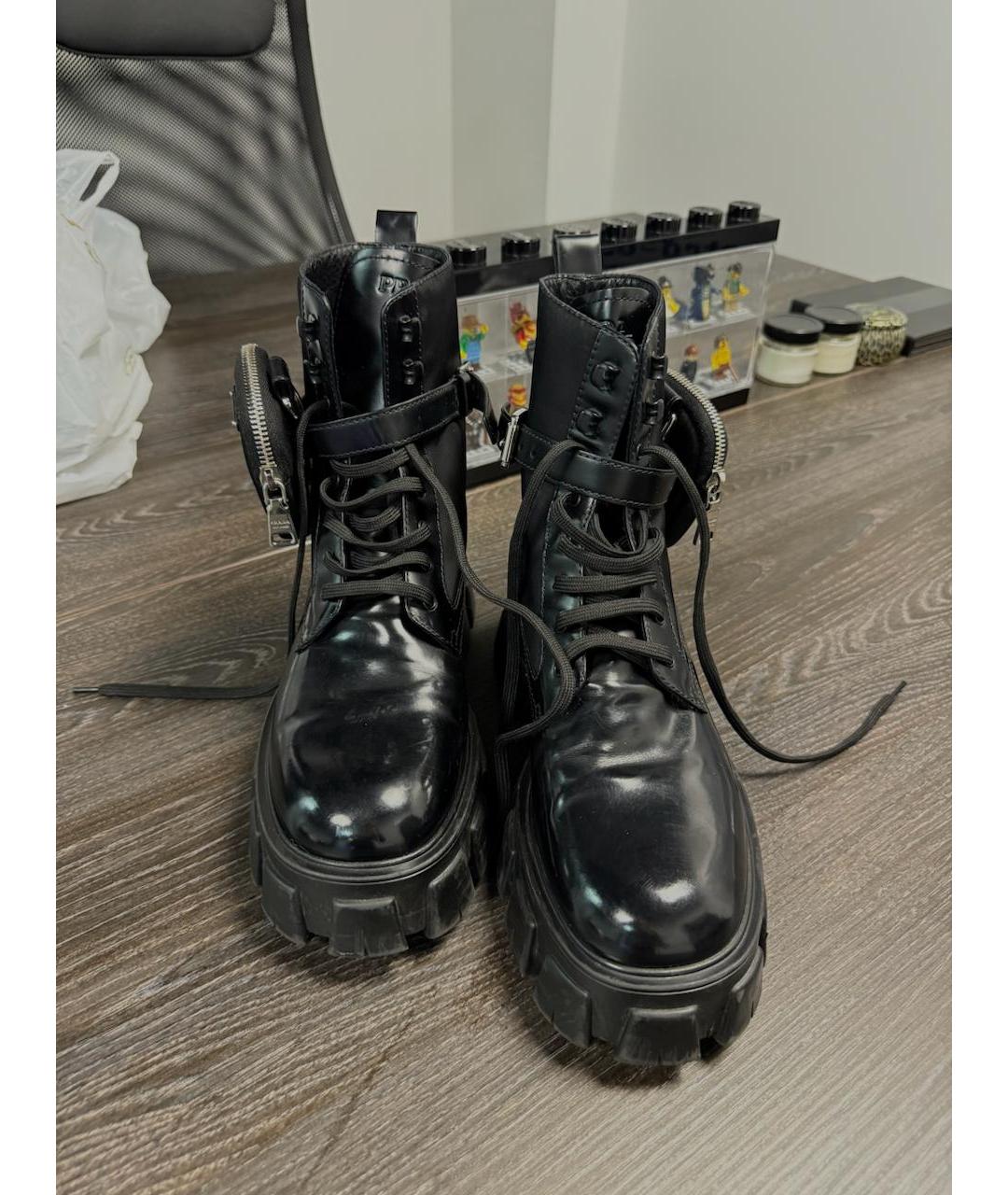 PRADA Черные ботинки из лакированной кожи, фото 2