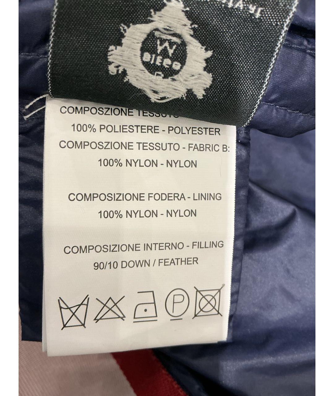DIEGO M Синий полиэстеровый пуховик, фото 3