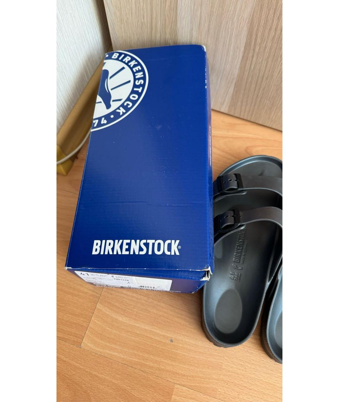 BIRKENSTOCK Черные резиновые сандалии, фото 5
