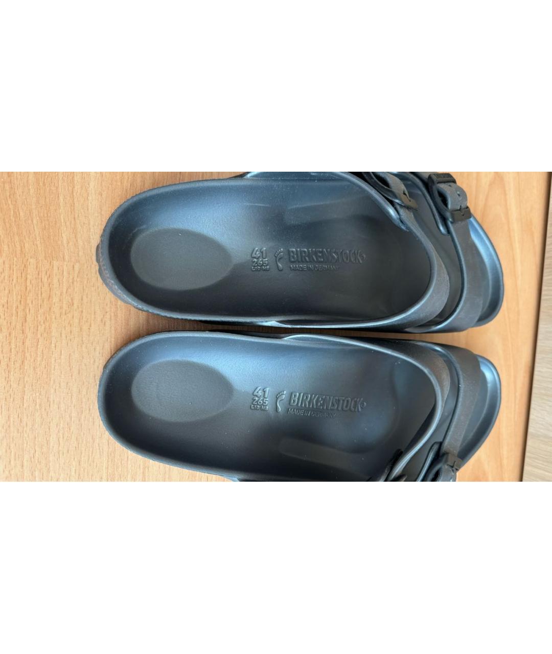 BIRKENSTOCK Черные резиновые сандалии, фото 4