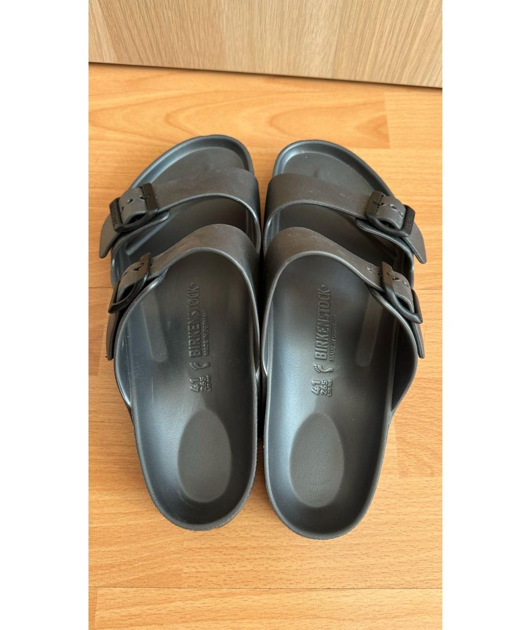 BIRKENSTOCK Черные резиновые сандалии, фото 3