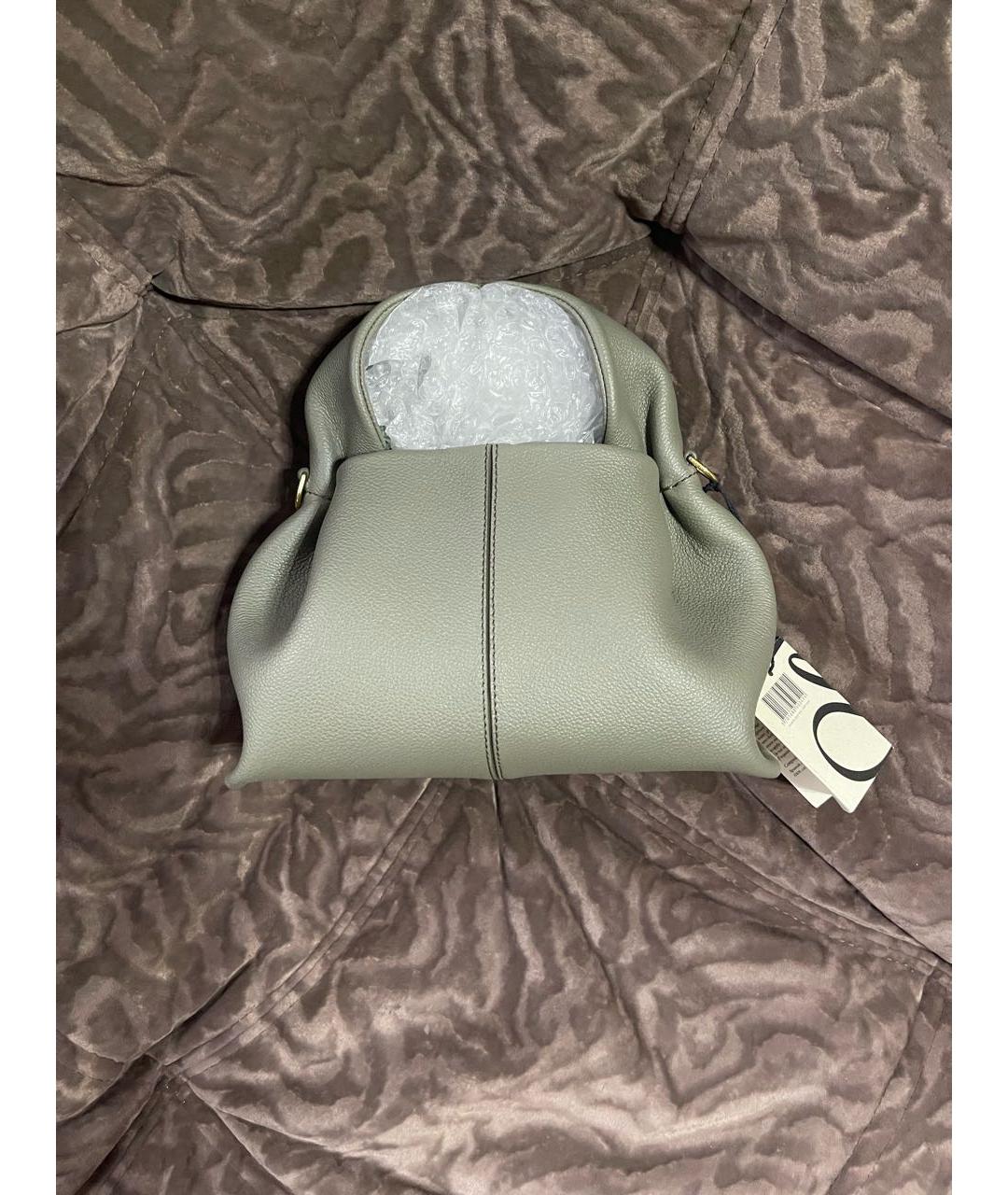 POLENE Хаки кожаная сумка через плечо, фото 7