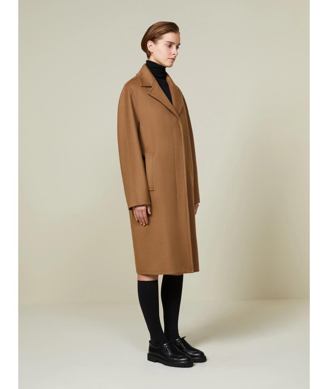 MAX MARA Коричневое кашемировое пальто, фото 2