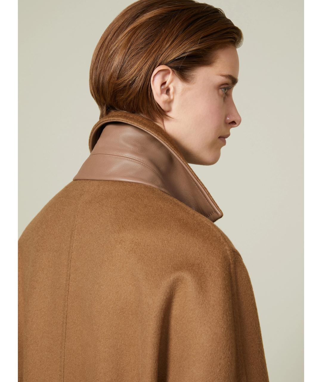 MAX MARA Коричневое кашемировое пальто, фото 4