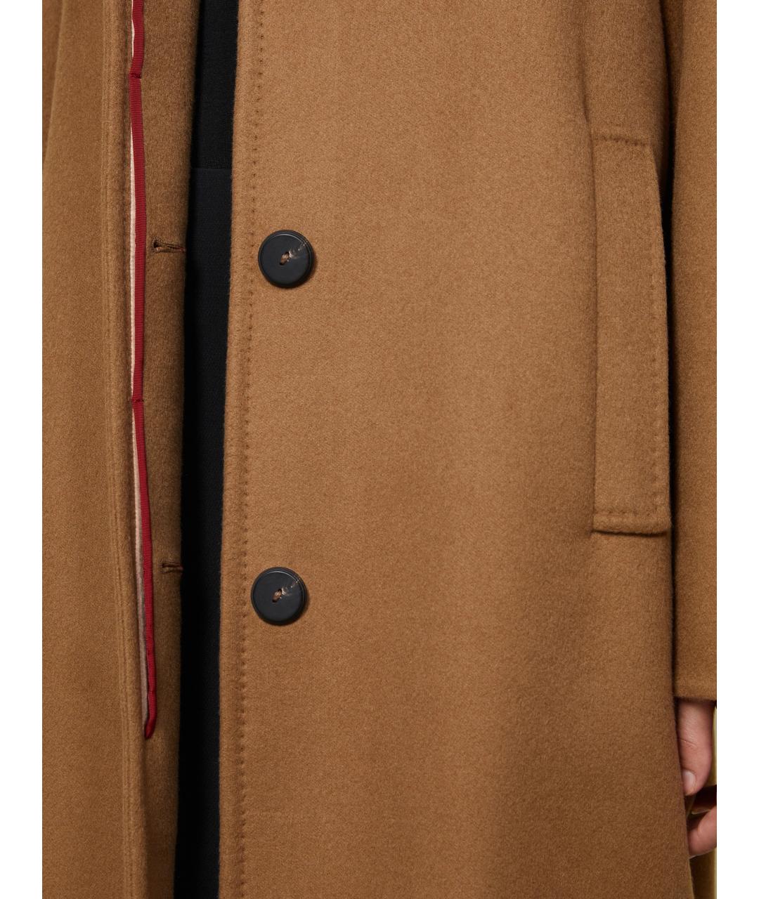 MAX MARA Коричневое кашемировое пальто, фото 5