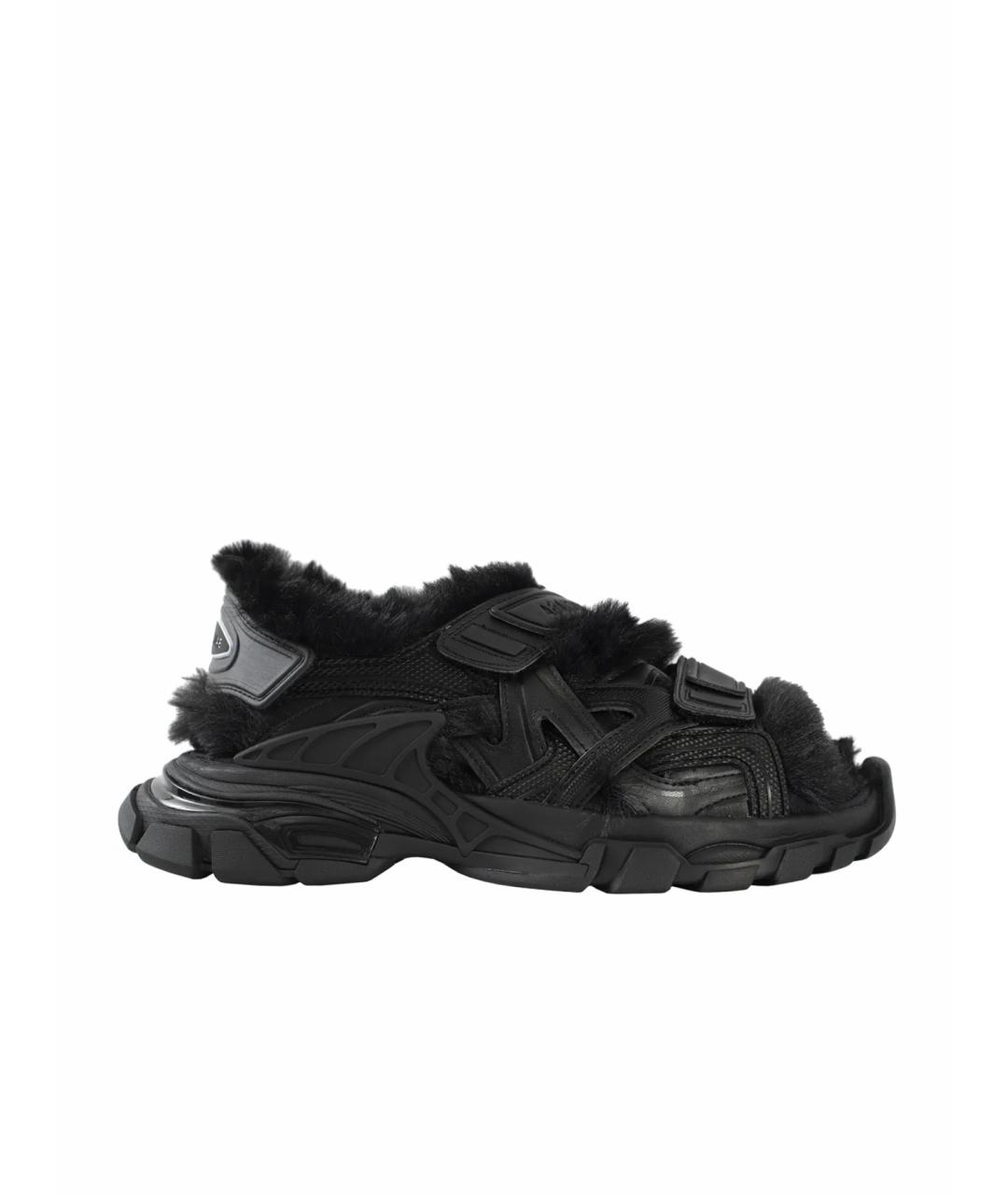 BALENCIAGA Черные кожаные сандалии, фото 1