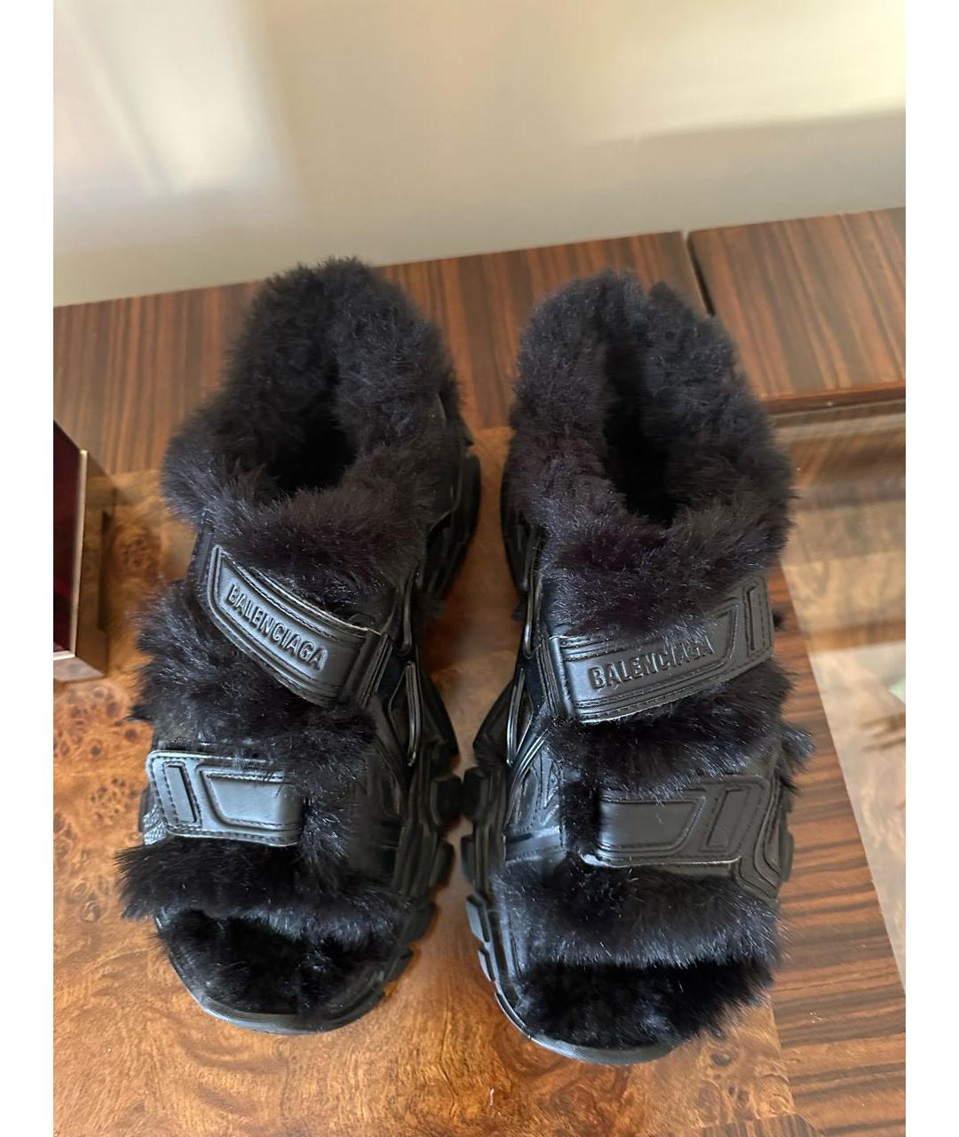 BALENCIAGA Черные кожаные сандалии, фото 7