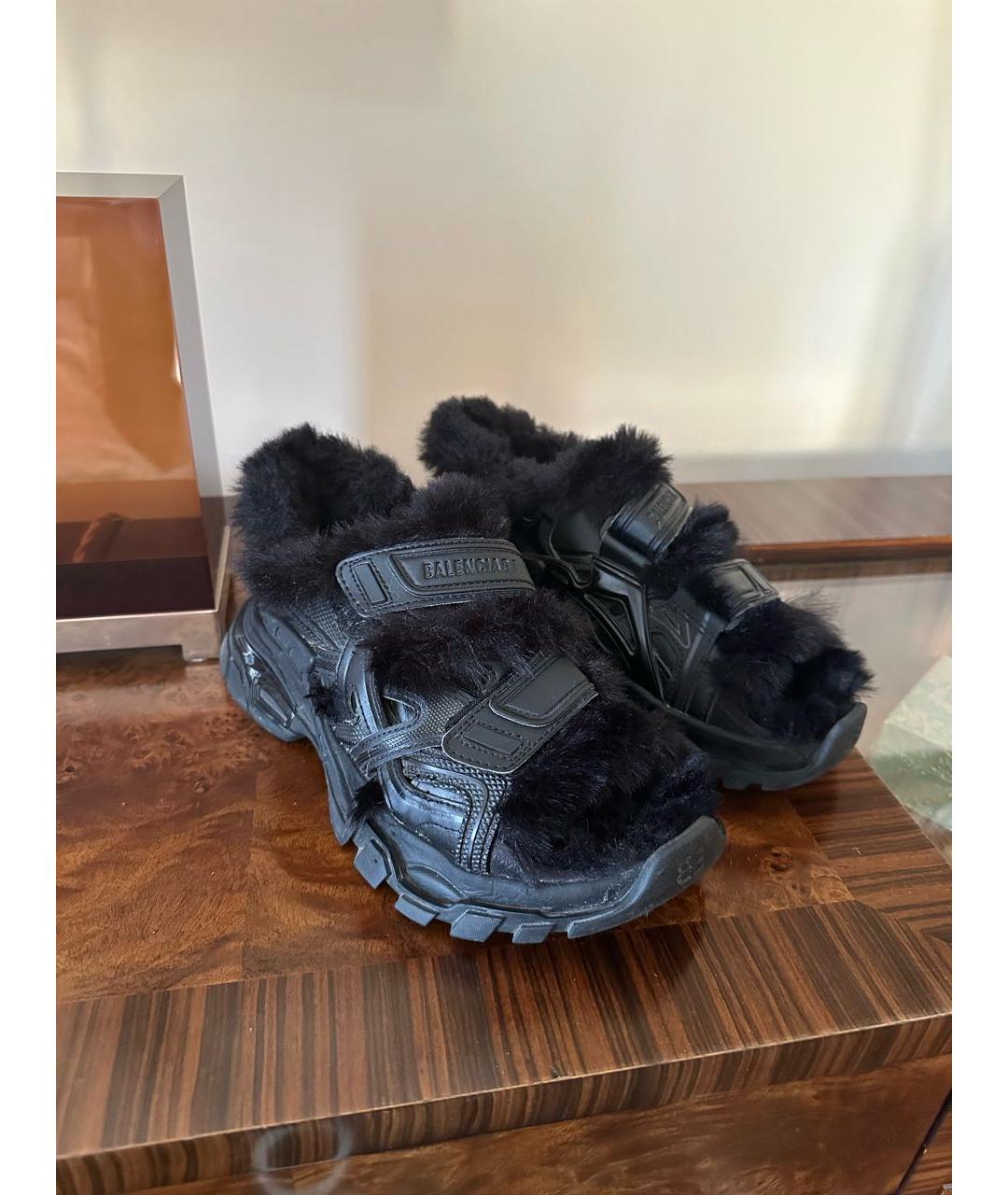 BALENCIAGA Черные кожаные сандалии, фото 2