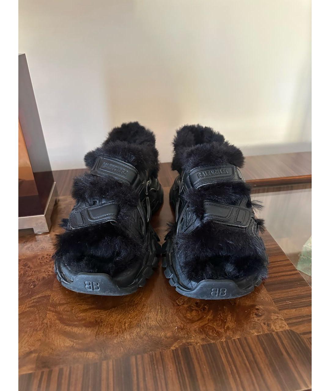 BALENCIAGA Черные кожаные сандалии, фото 3