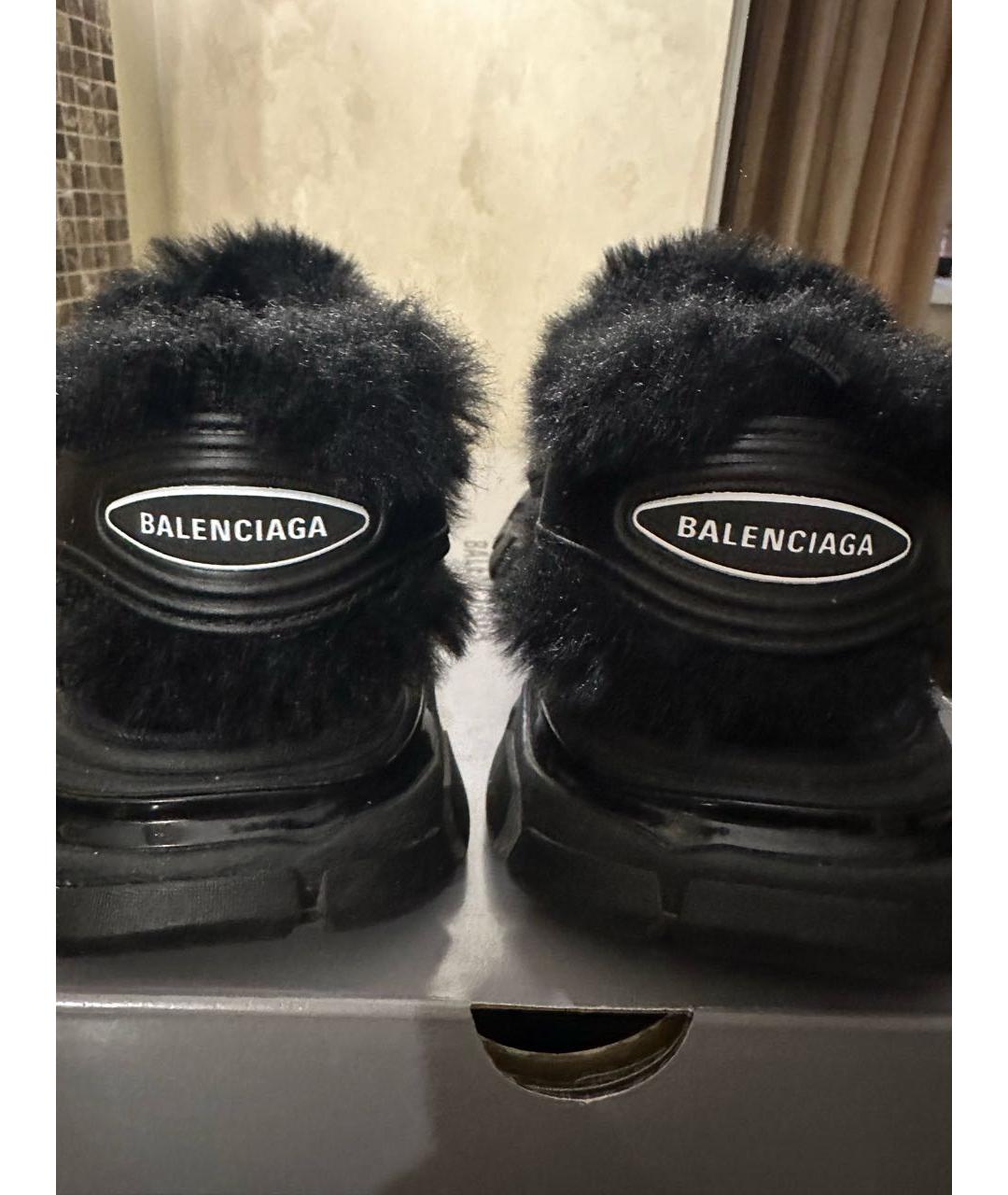 BALENCIAGA Черные кожаные сандалии, фото 4