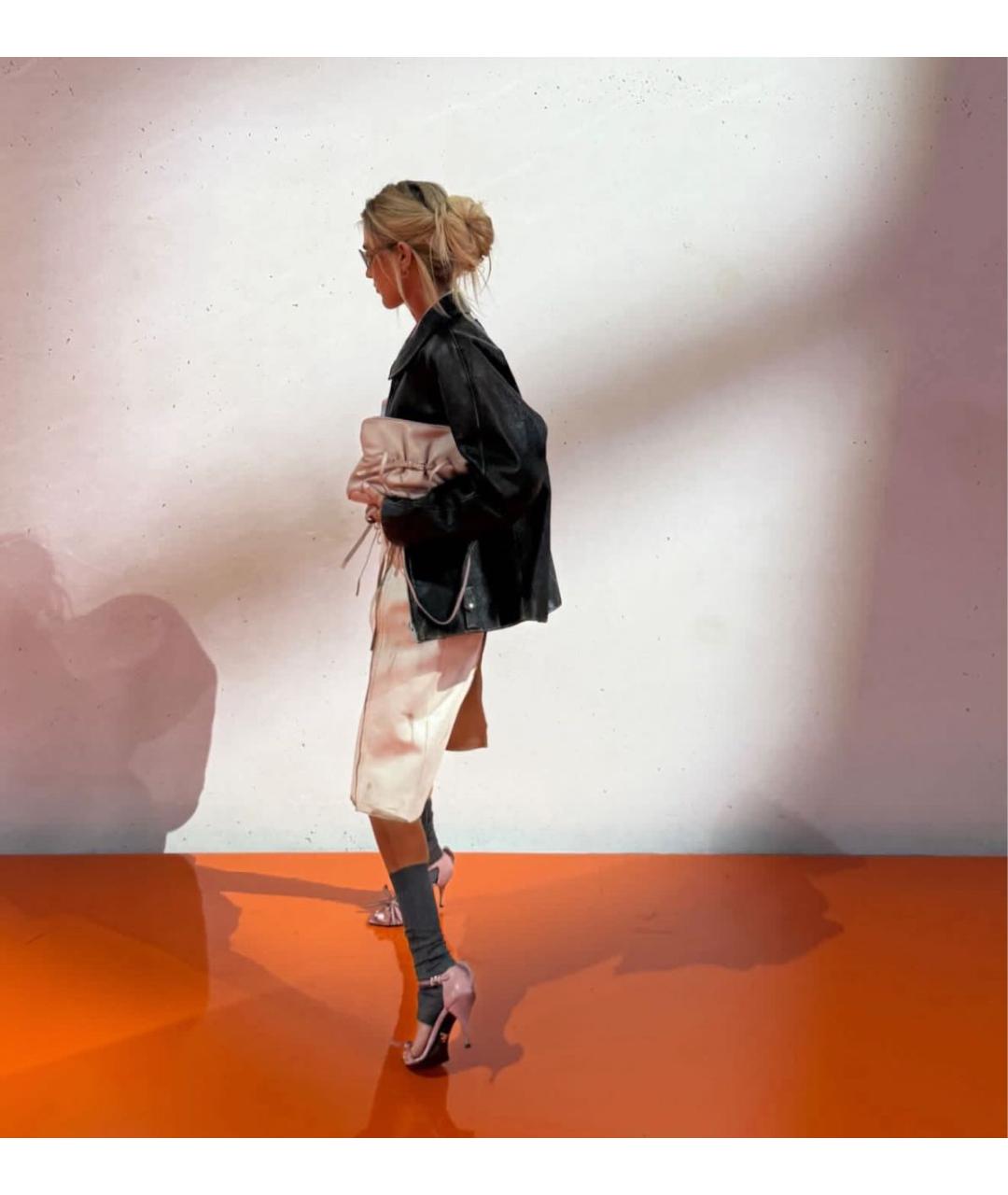 MIU MIU Антрацитовые носки, чулки и колготы, фото 4