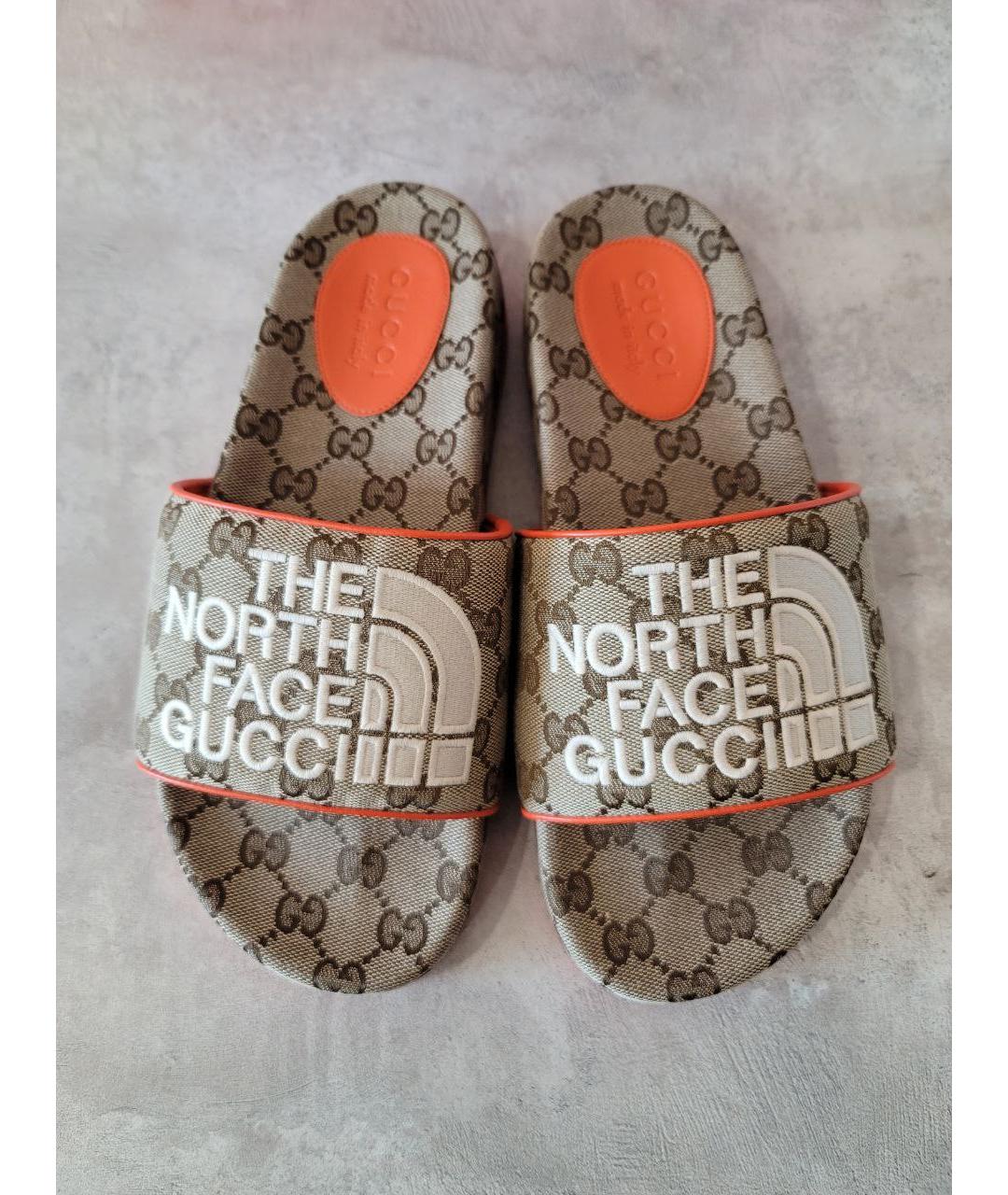 GUCCI Кожаные шлепанцы, фото 2