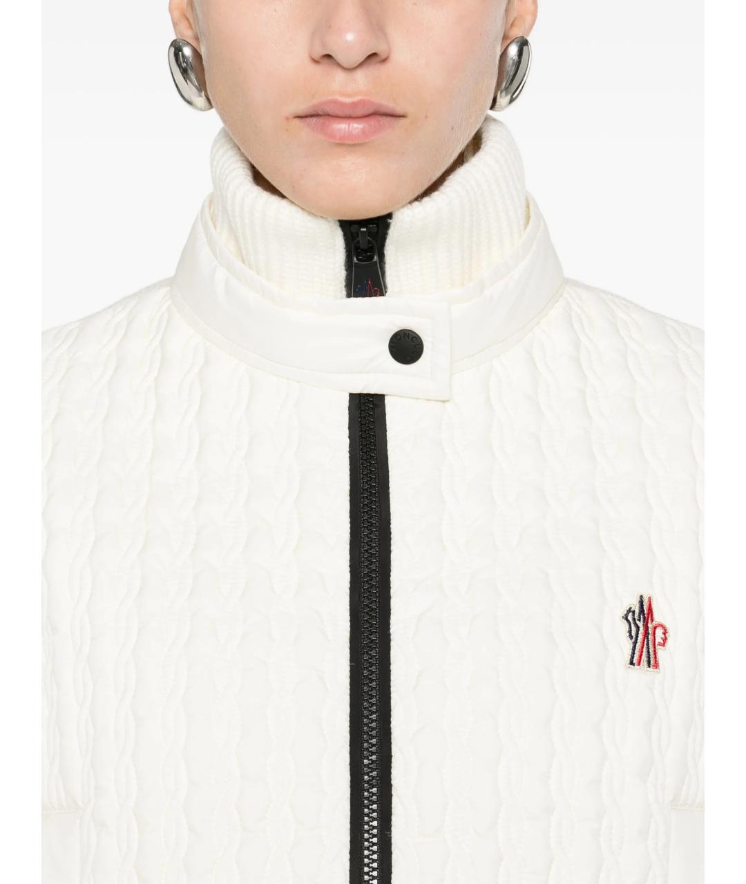 MONCLER Белый шерстяной кардиган, фото 5