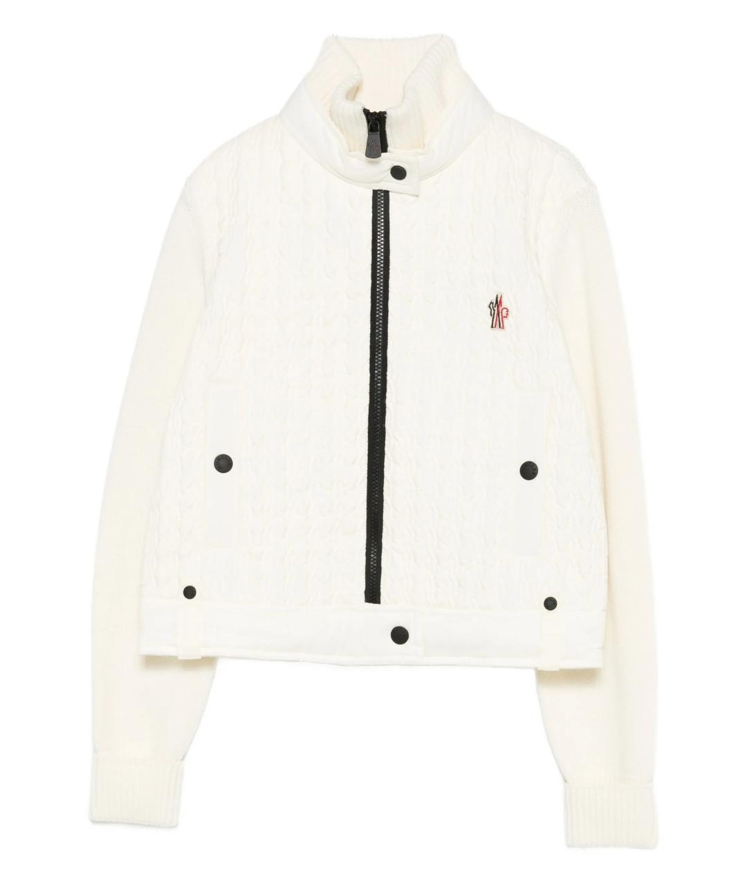 MONCLER Белый шерстяной кардиган, фото 1