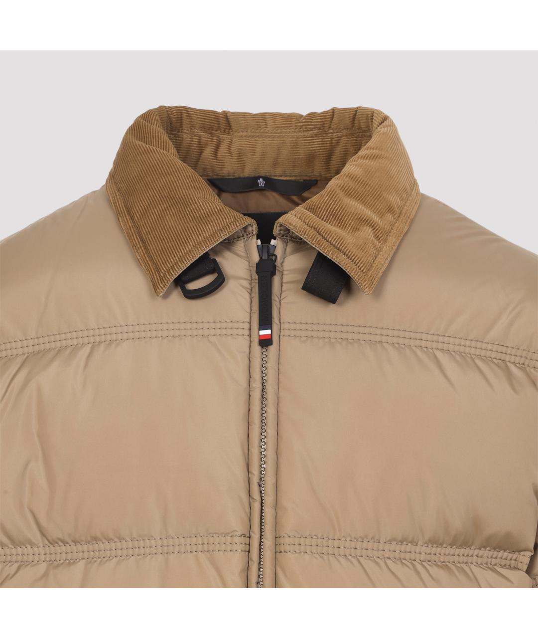 MONCLER GRENOBLE Бежевый полиамидовый пуховик, фото 6