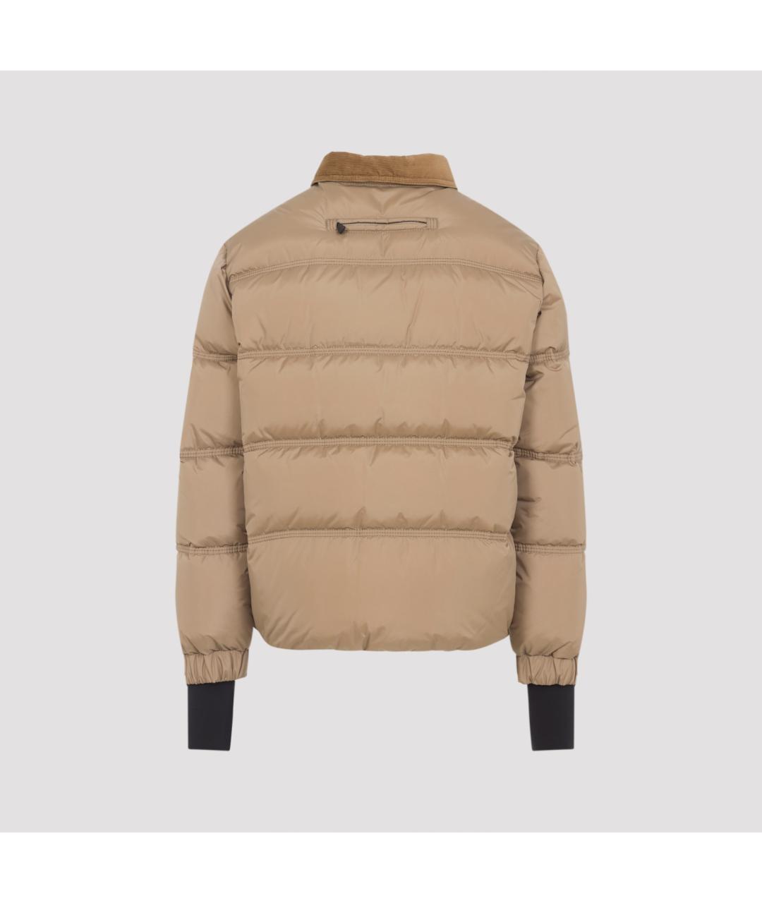 MONCLER GRENOBLE Бежевый полиамидовый пуховик, фото 4