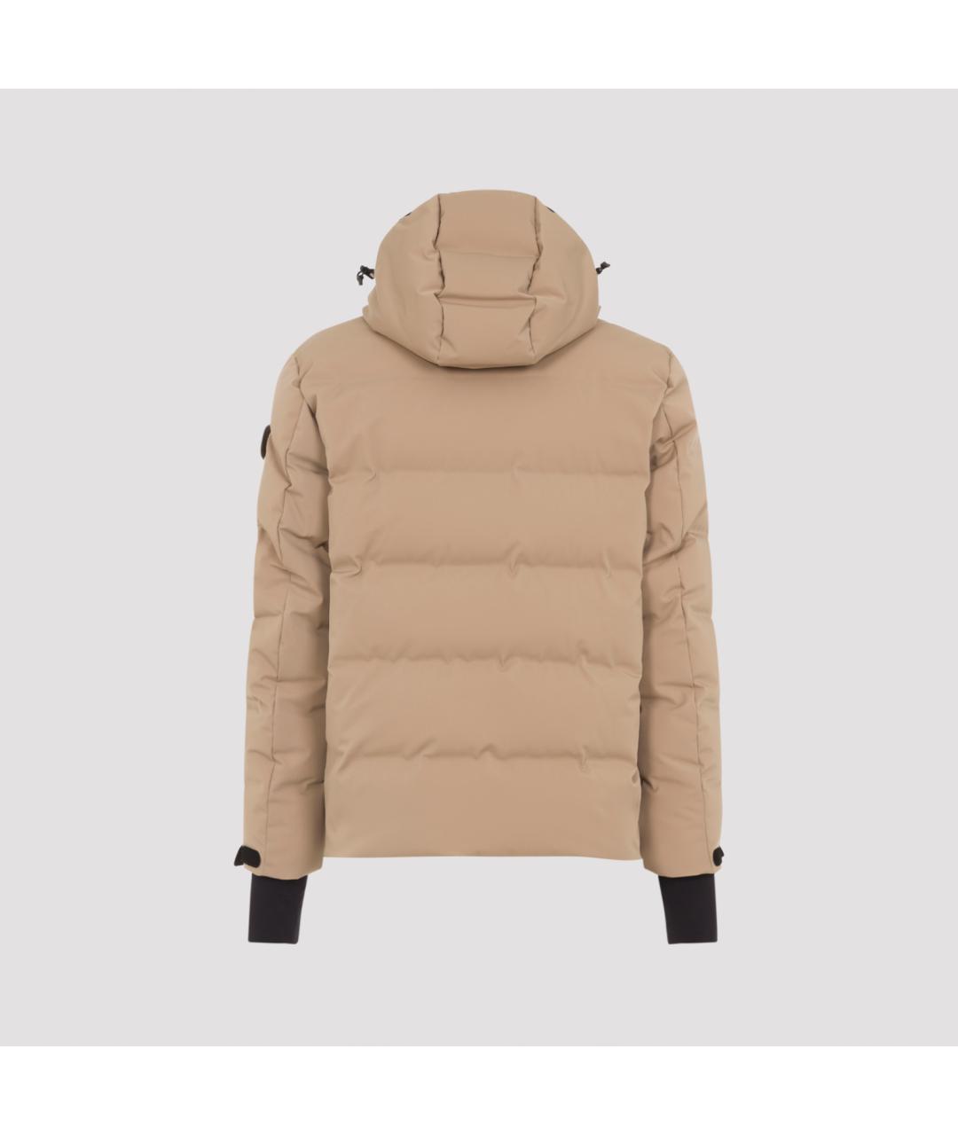 MONCLER GRENOBLE Бежевый полиамидовый пуховик, фото 2