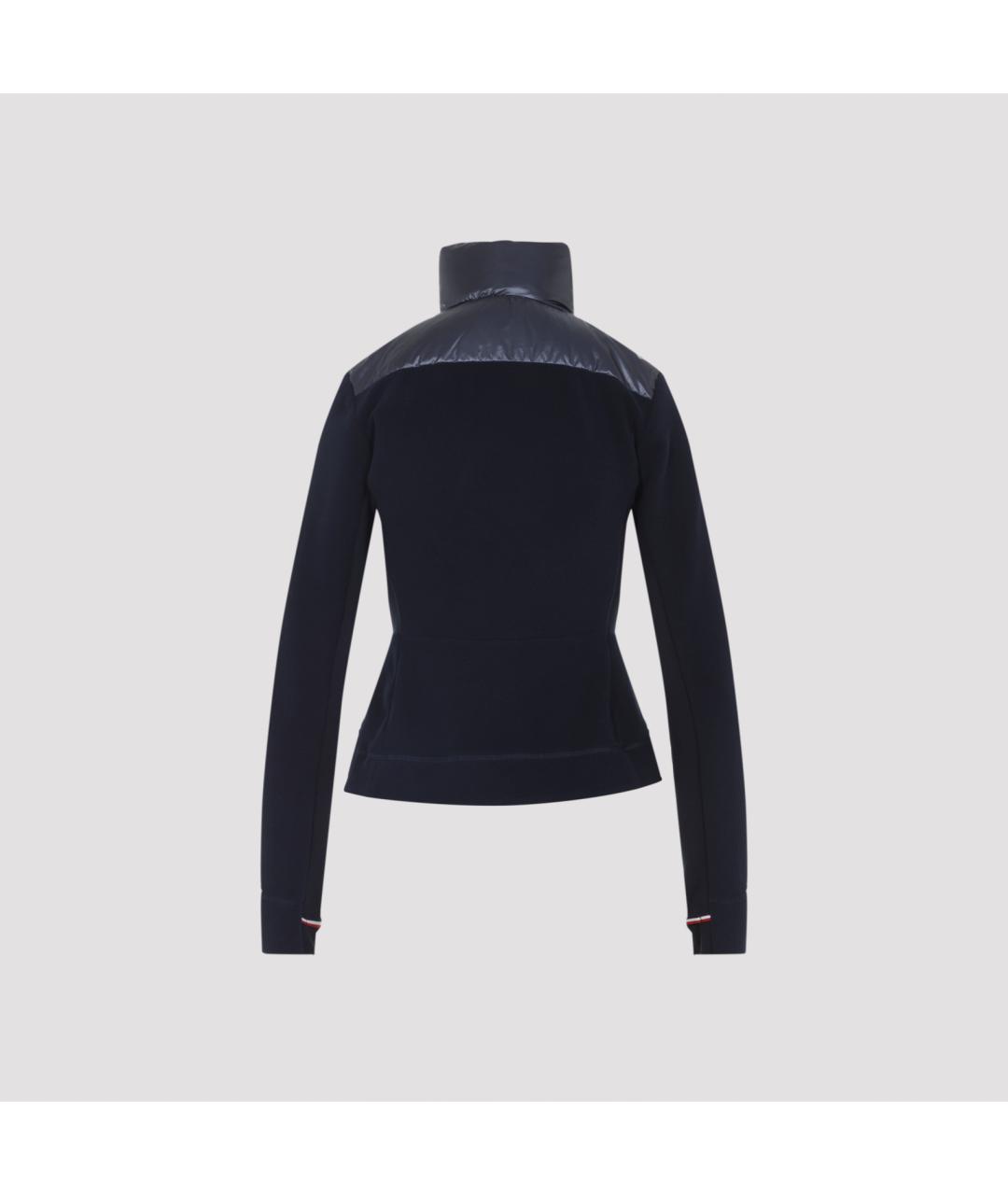 MONCLER GRENOBLE Темно-синяя полиэстеровая куртка, фото 4