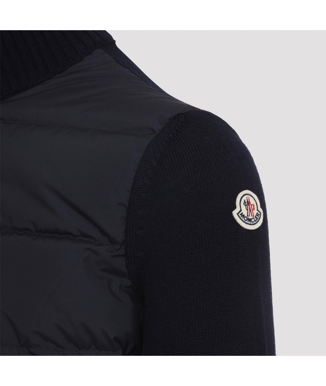 MONCLER Черный шерстяной кардиган, фото 3