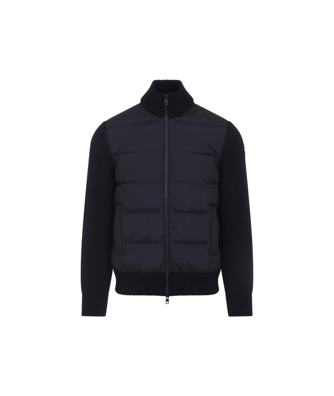 MONCLER Черный шерстяной кардиган, фото 1