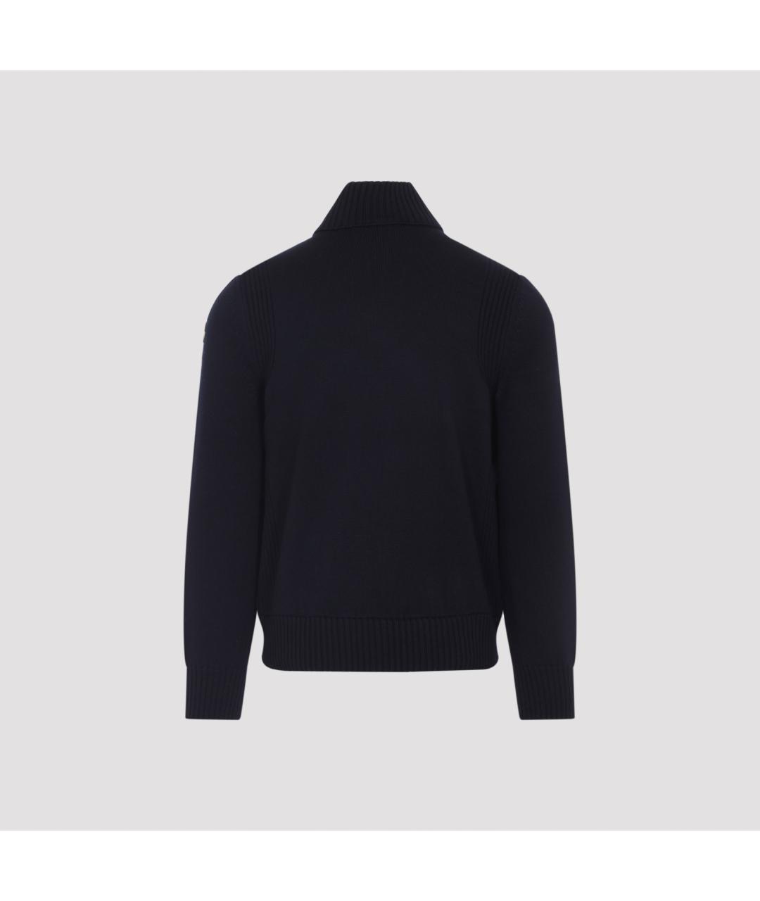 MONCLER Черный шерстяной кардиган, фото 2