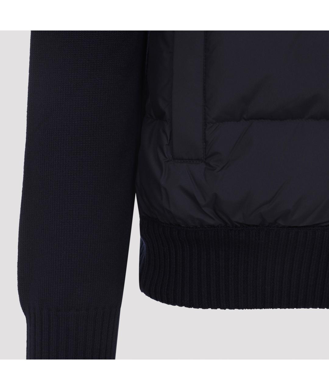 MONCLER Черный шерстяной кардиган, фото 4