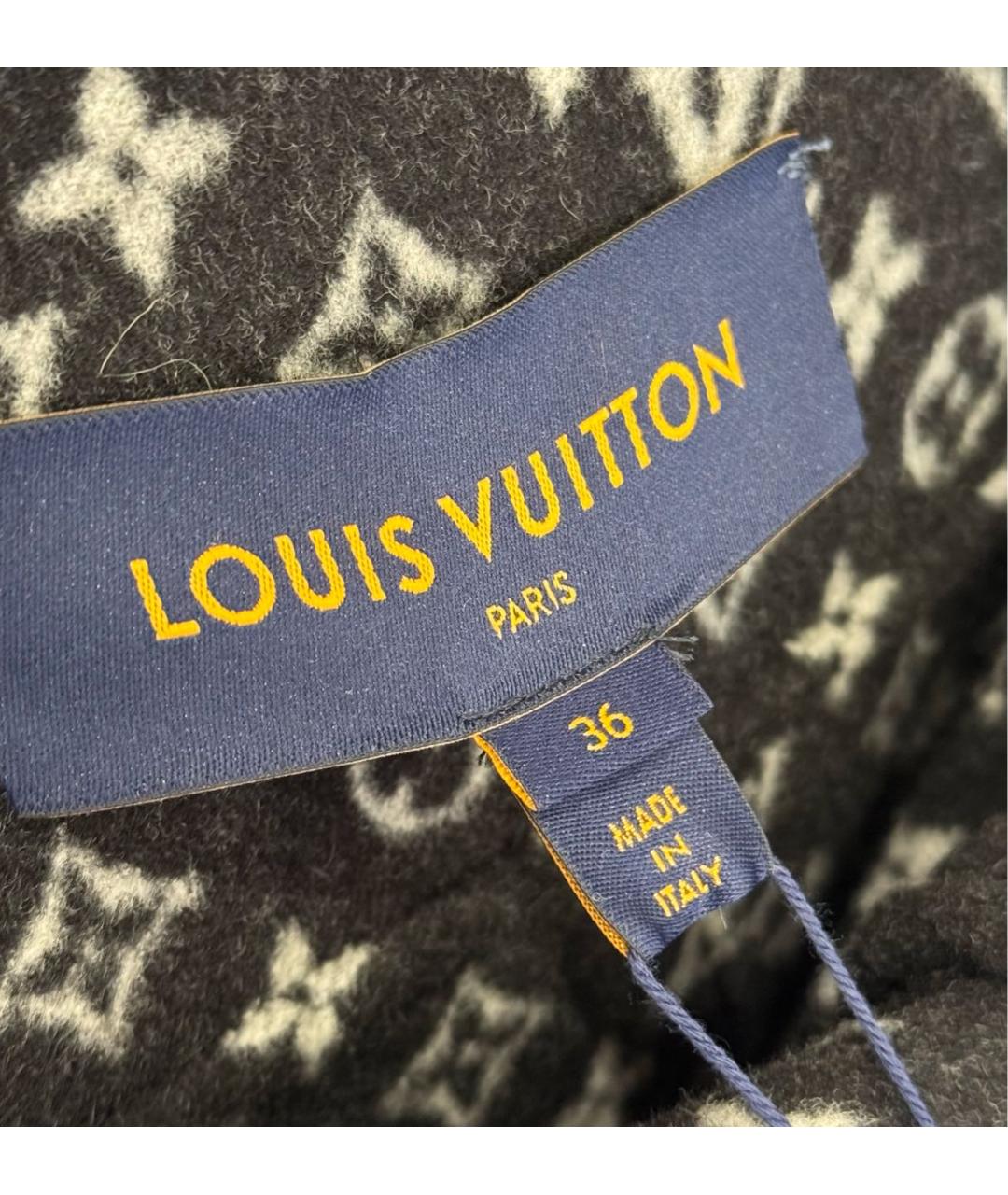 LOUIS VUITTON Черное шерстяное пальто, фото 6