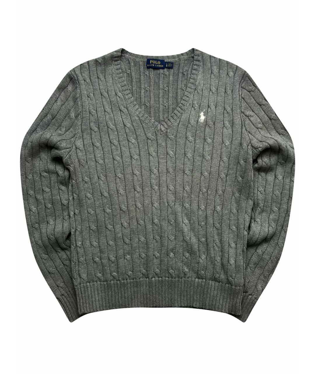 POLO RALPH LAUREN Серый хлопковый кардиган, фото 1