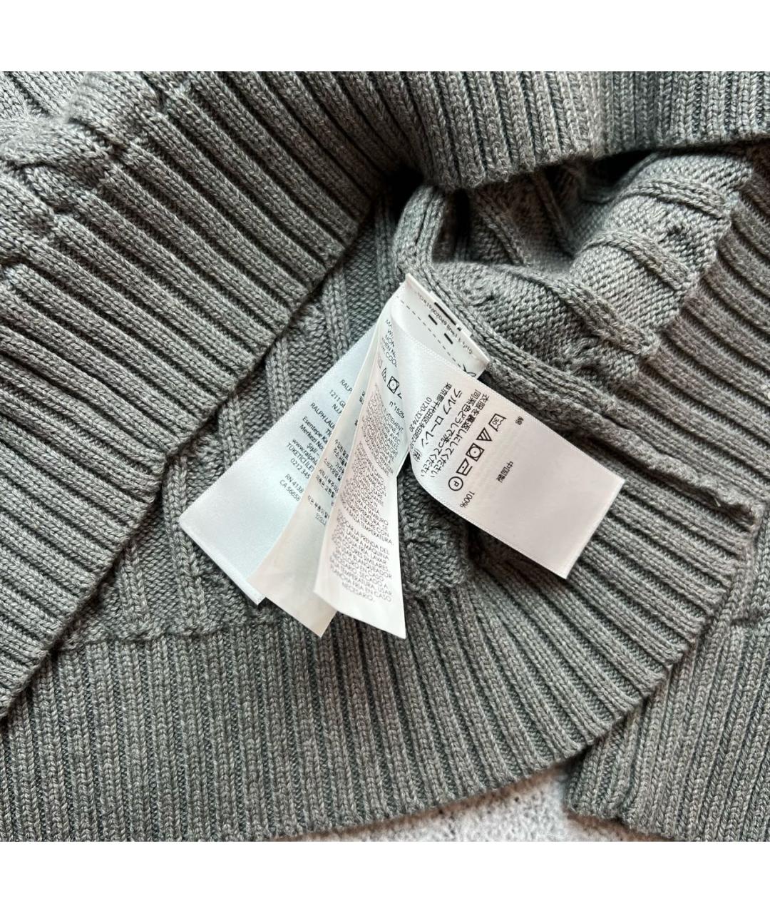 POLO RALPH LAUREN Серый хлопковый кардиган, фото 6