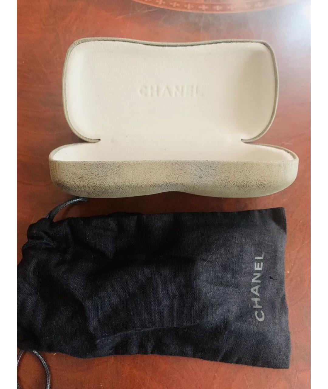 CHANEL Коричневые пластиковые солнцезащитные очки, фото 4