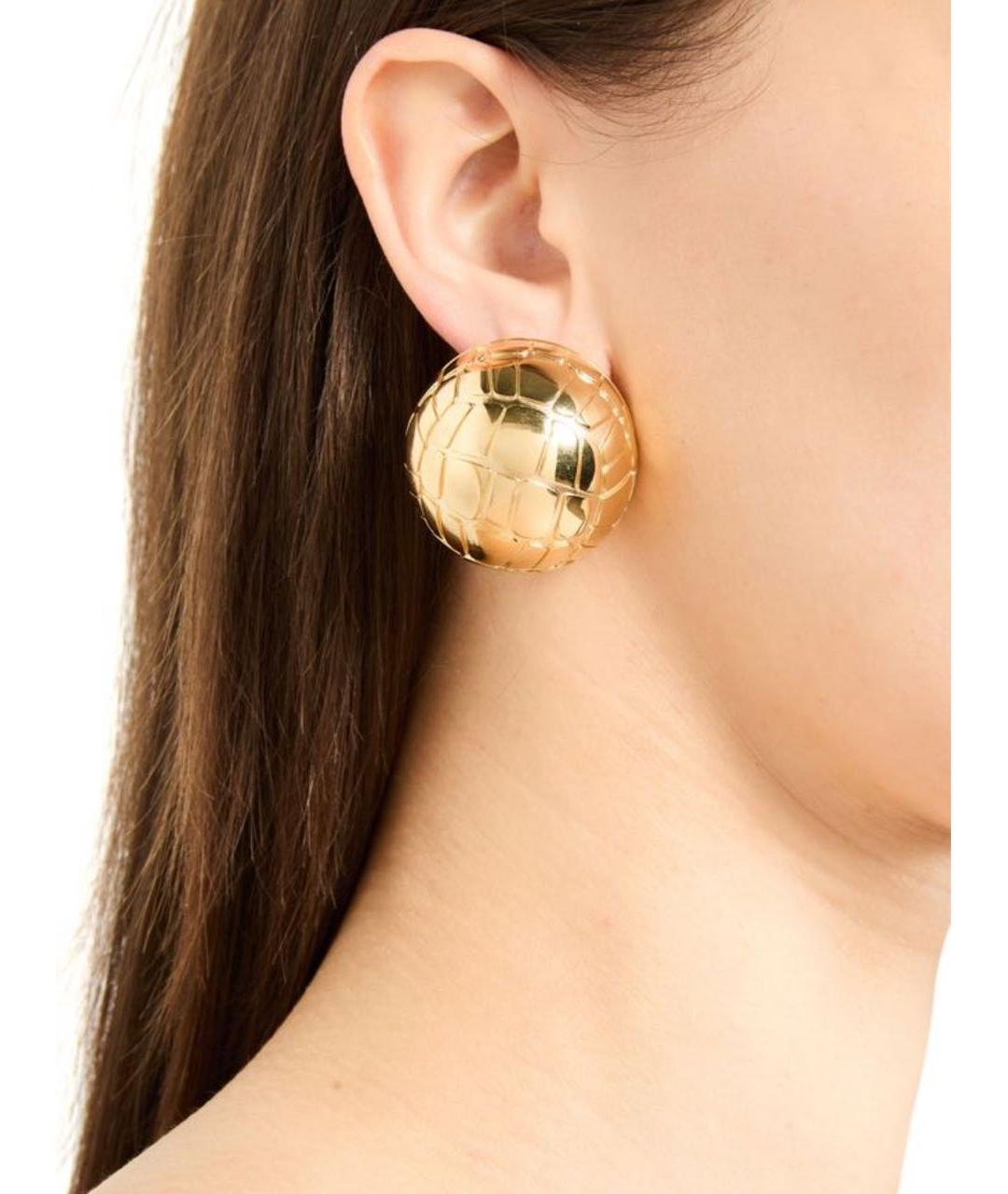 JACQUEMUS Золотые латунные серьги, фото 2