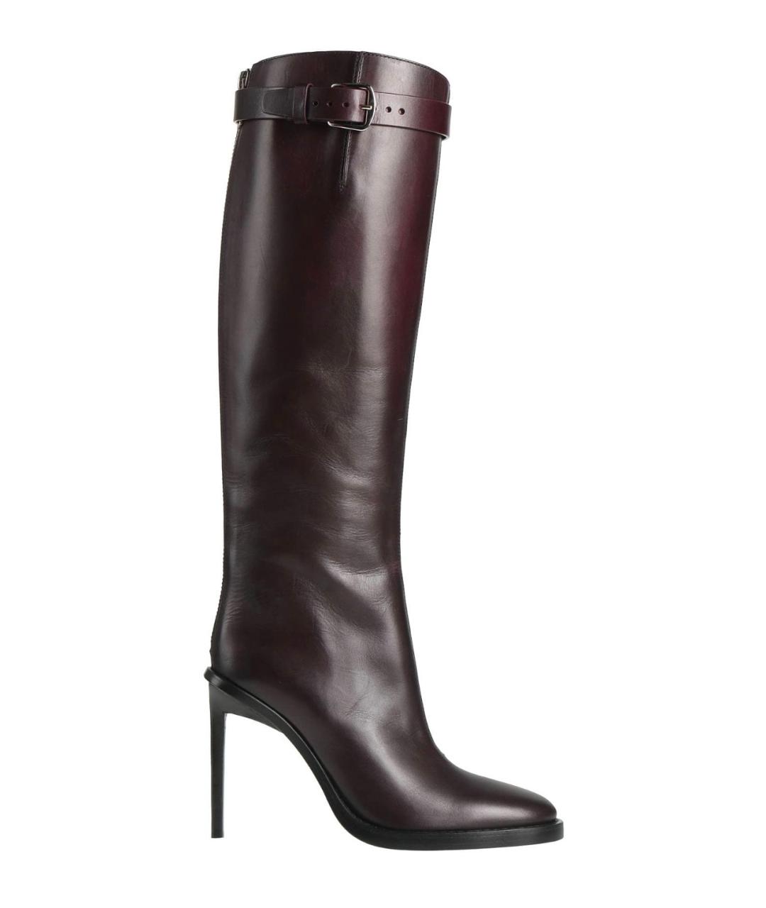 ANN DEMEULEMEESTER Фиолетовые кожаные сапоги, фото 5