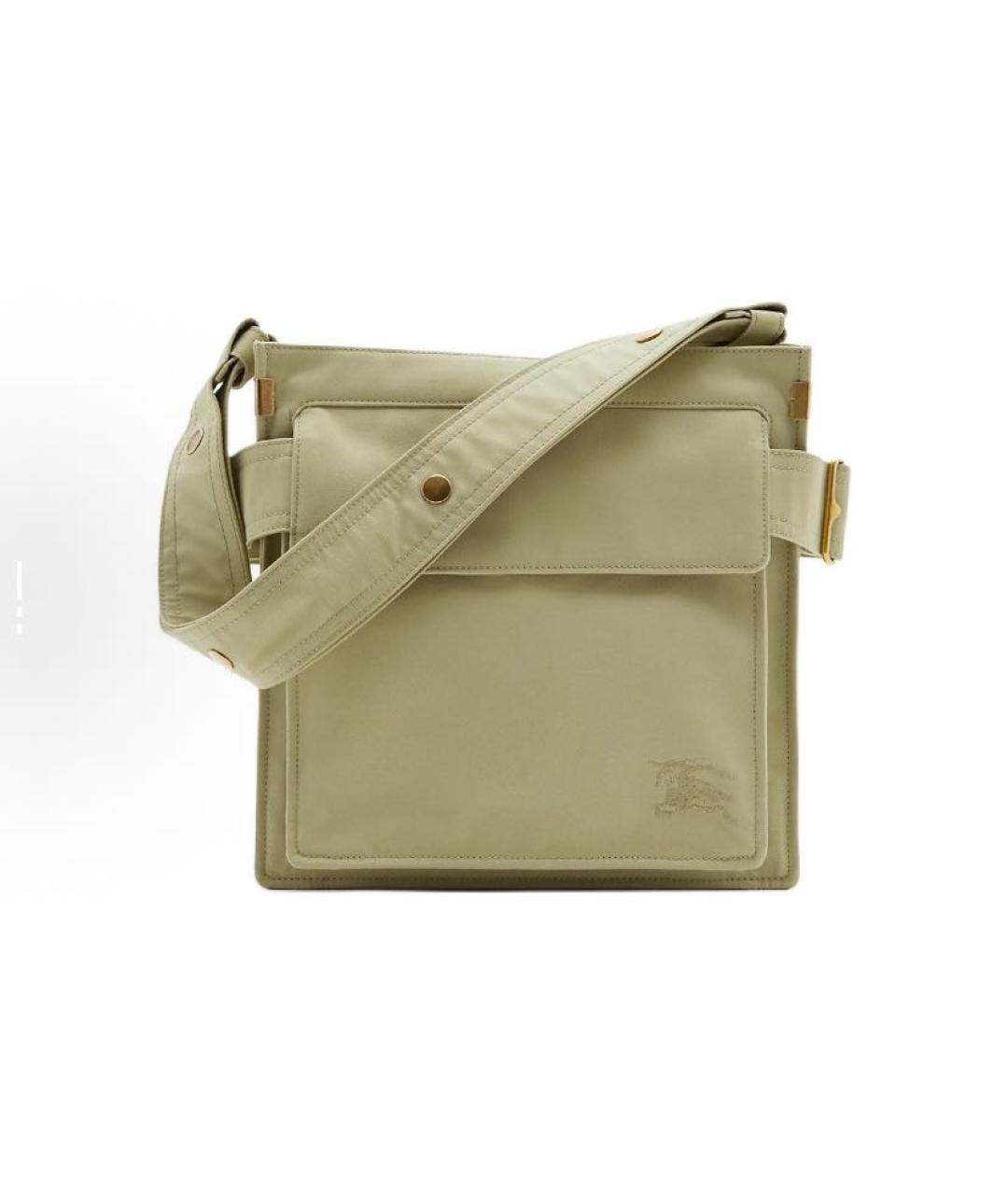 BURBERRY Хаки синтетическая сумка на плечо, фото 5